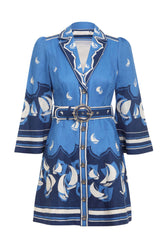 Zimmerman Blue High tide mini shirt dress